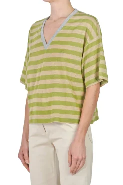 - T-shirt - 450411 - Verde/Beige^Ottod'ame Sale