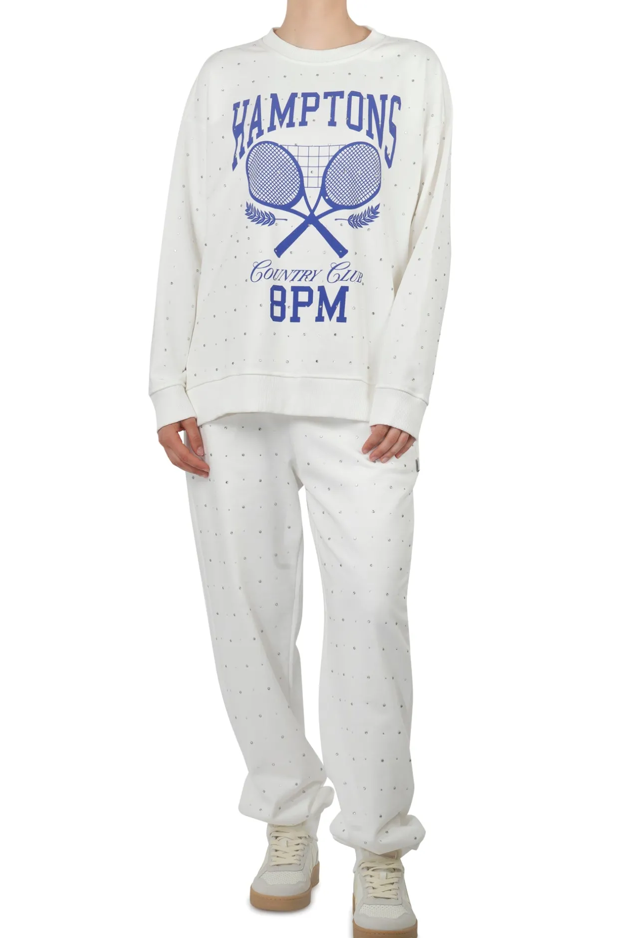 - Felpa - 450713 - Latte/Blu^8pm Online