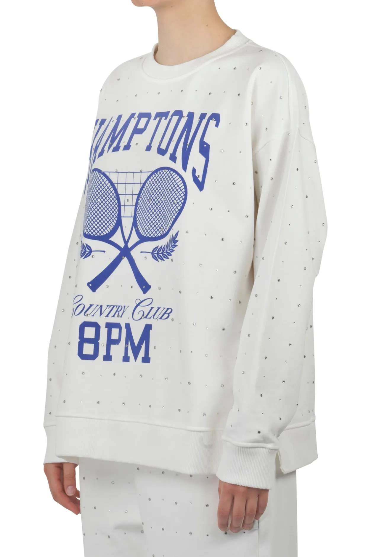 - Felpa - 450713 - Latte/Blu^8pm Online