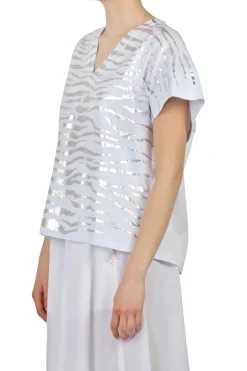 - T-shirt - 450722 - Bianco/Argento^8pm Sale