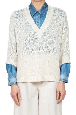 - Maglia - 450004 - Ecru^Roberto Collina Outlet