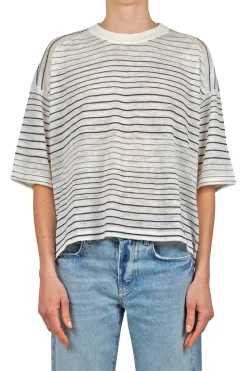 - T-shirt - 450001 - Ecru/Navy^Roberto Collina Sale