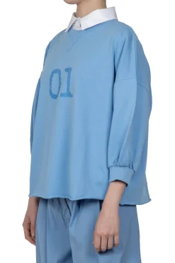 - Felpa - 450828 - Azzurro^Semi Couture Online