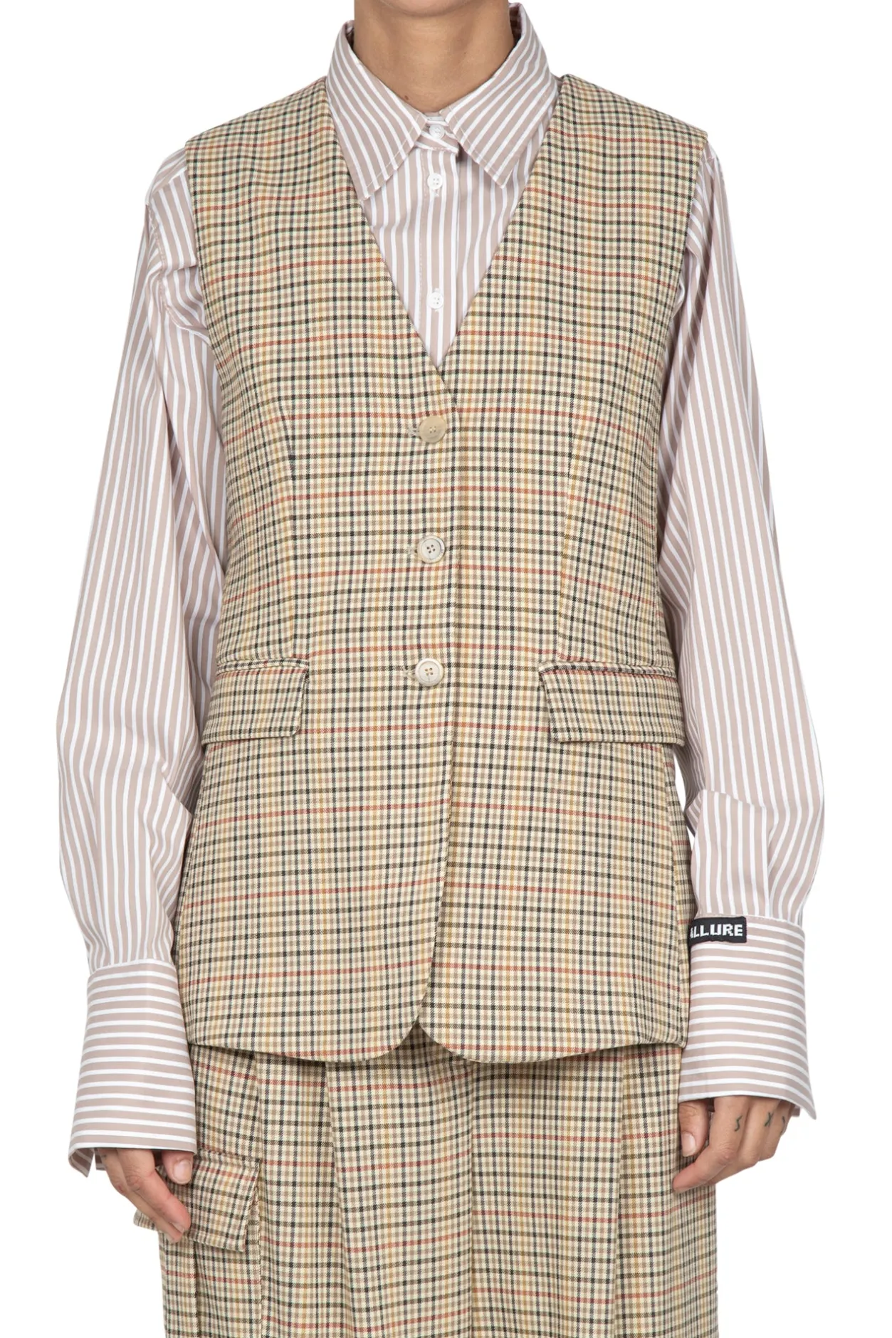 - Gilet - 440503 - Beige/Rosso^Semi Couture Best