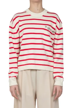 - Maglia - 450811 - Panna/Rosso^Semi Couture New