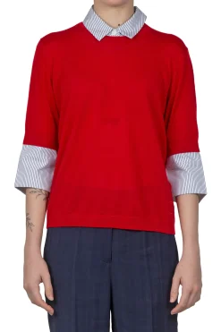 - Maglia - 450809 - Rosso^Semi Couture Fashion