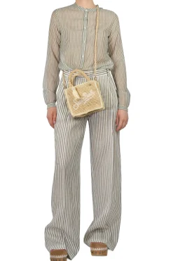 - Pantalone - 450783 - Bianco/Kaki^Semi Couture Online