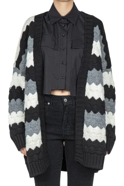 - Cardigan - 441922 - Nero/Panna^So Allure Clearance