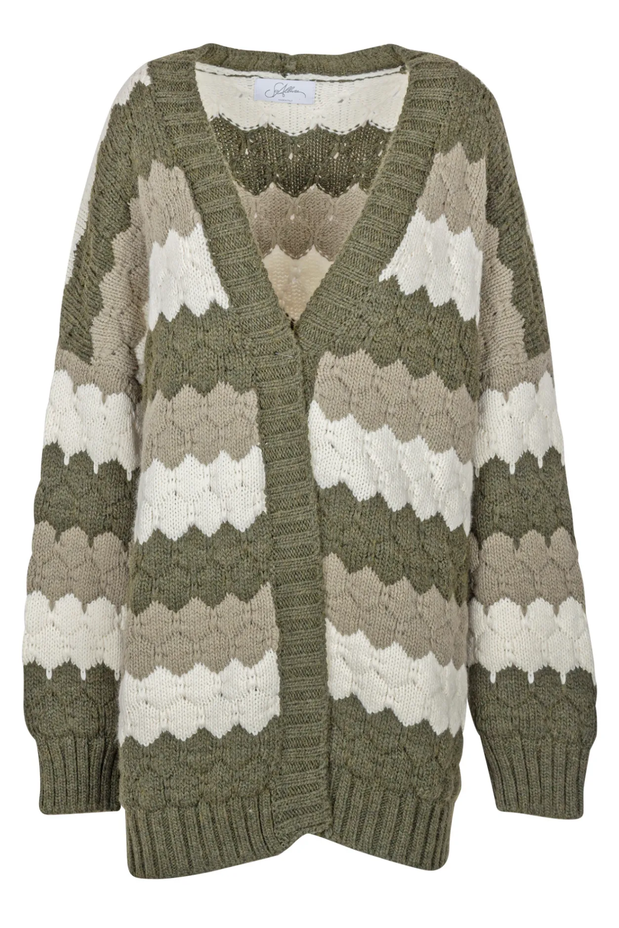 - Cardigan - 441922 - Verde/Panna^So Allure Clearance