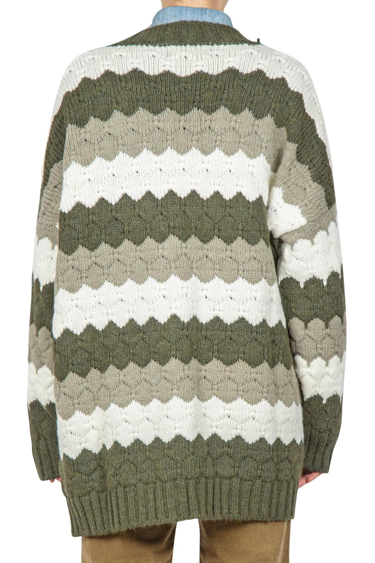 - Cardigan - 441922 - Verde/Panna^So Allure Clearance