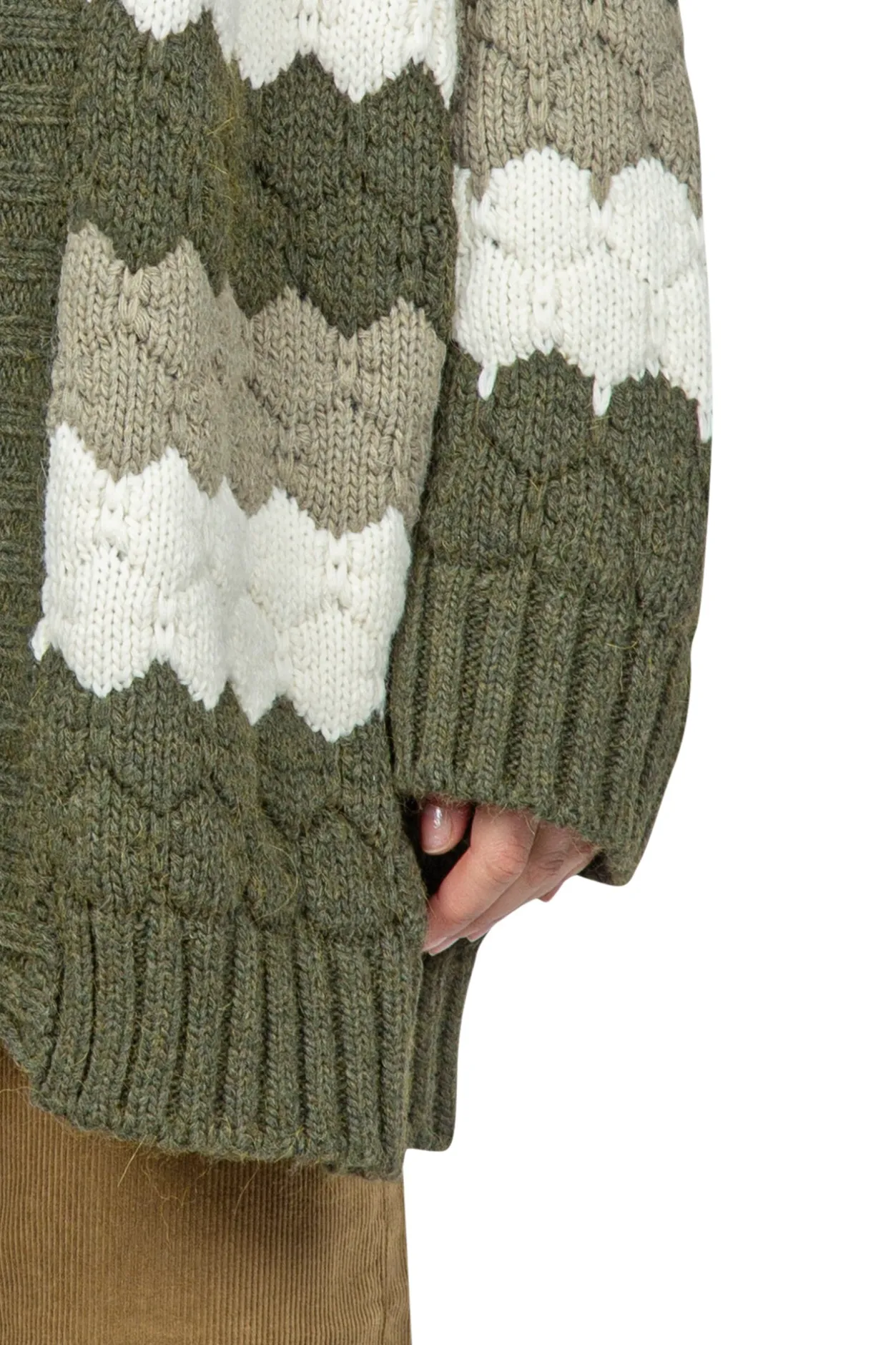 - Cardigan - 441922 - Verde/Panna^So Allure Clearance