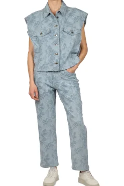 - Pantalone - 450049 - Fantasia Azzurro^So Allure Fashion