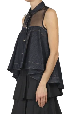 - Gilet - 451250 - Denim/Nero^Souvenir Discount