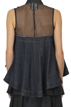 - Gilet - 451250 - Denim/Nero^Souvenir Discount