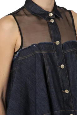 - Gilet - 451250 - Denim/Nero^Souvenir Discount