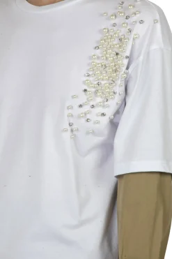 - Maglia - 451257 - Bianco/Beige^Souvenir Outlet