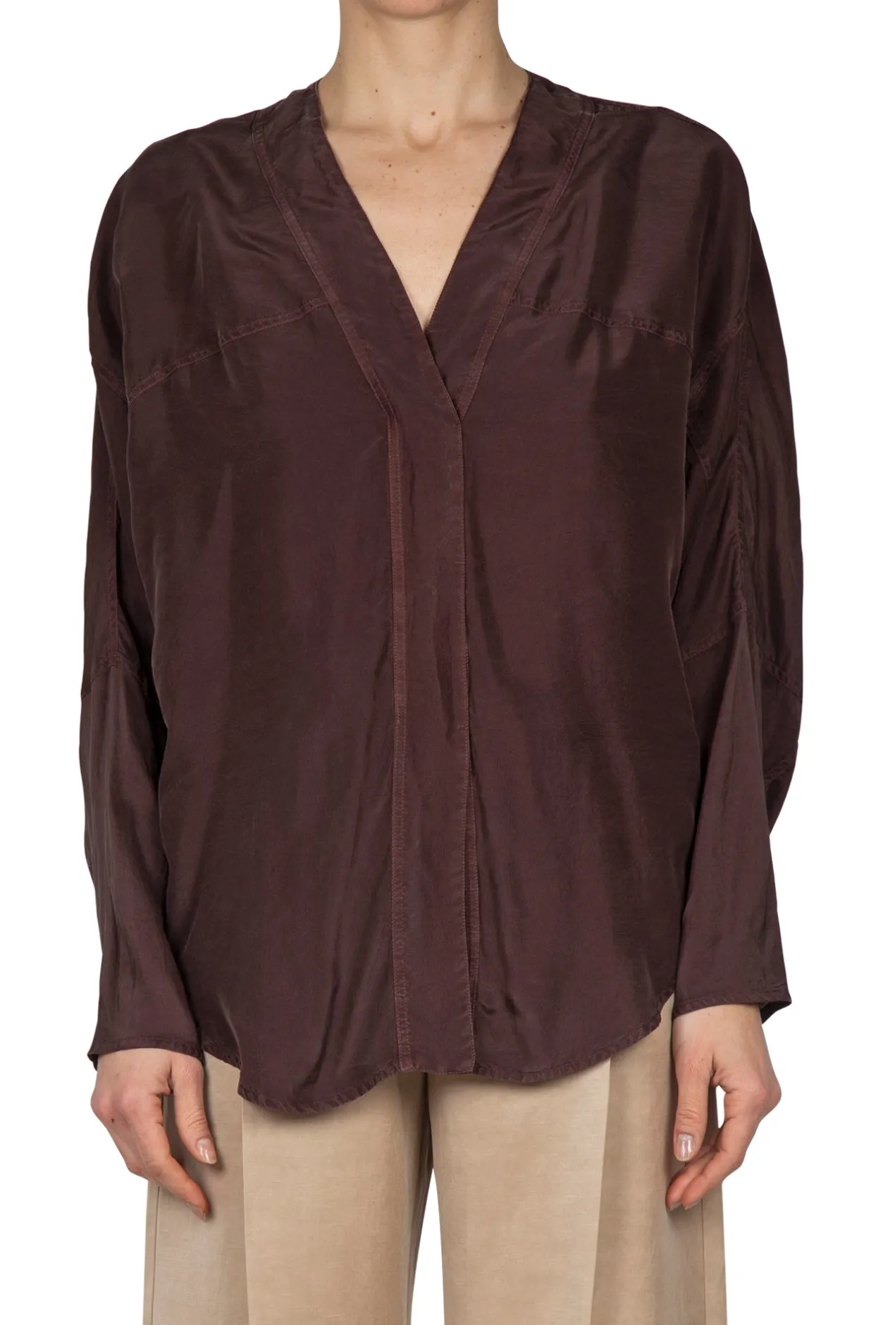 - Camicia - 450480 - Cioccolato^Tela Sale