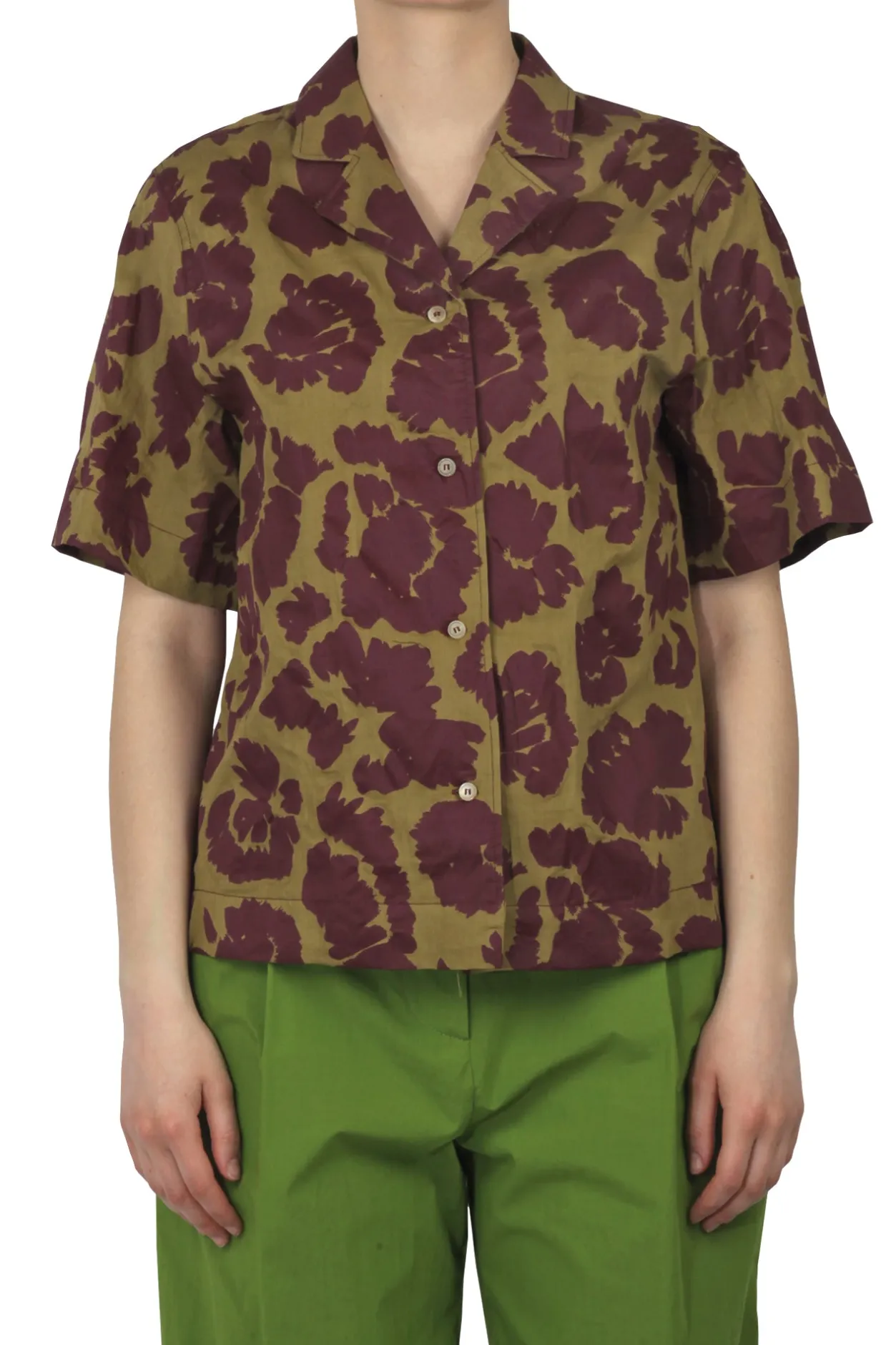 - Camicia - 450484 - Senape/Bordeaux^Tela Fashion