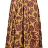 - Gonna - 450490 - Senape/Bordeaux^Tela Outlet