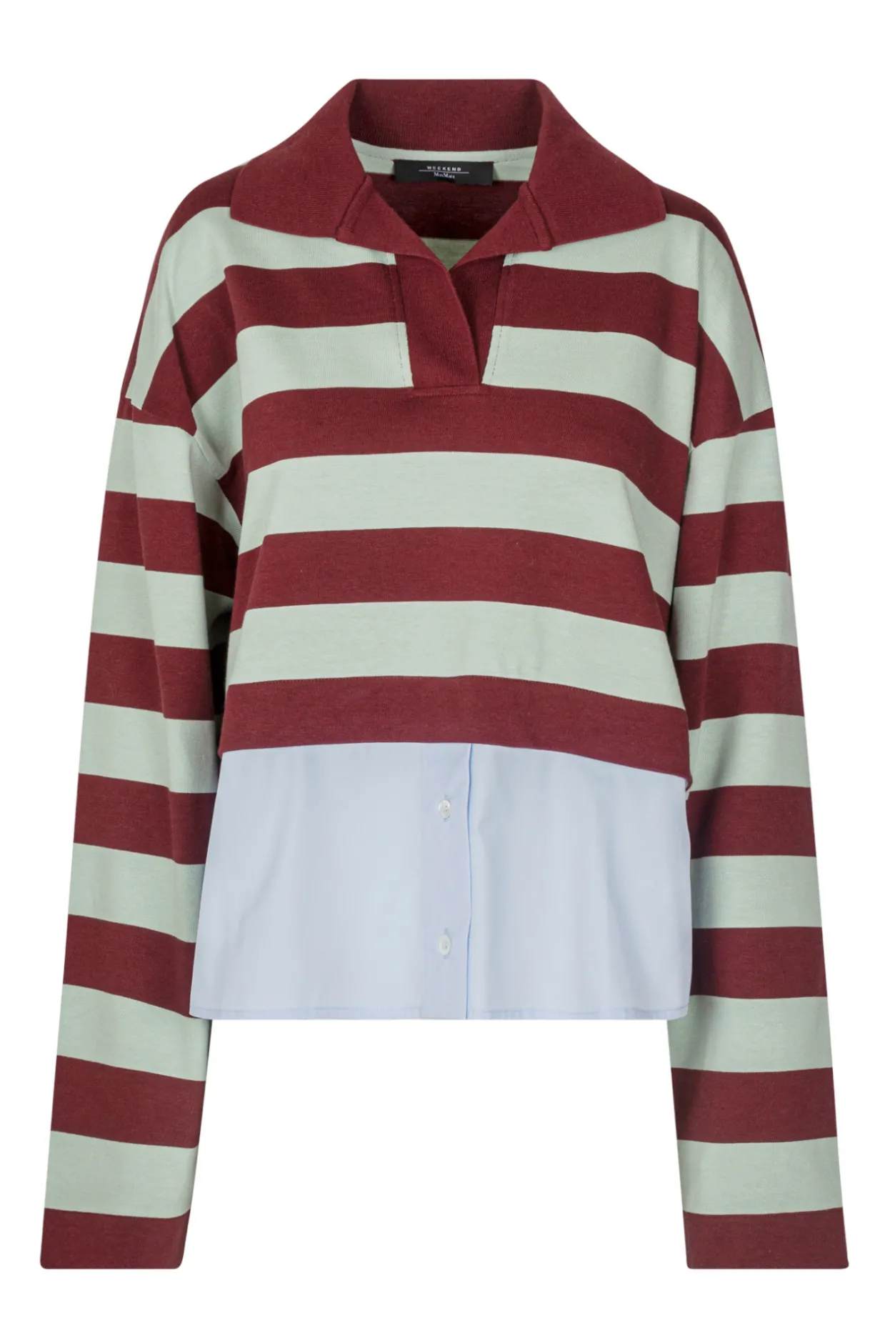 - Maglia - 450441 - Bordeaux/Verde acqua^Weekend MaxMara Discount