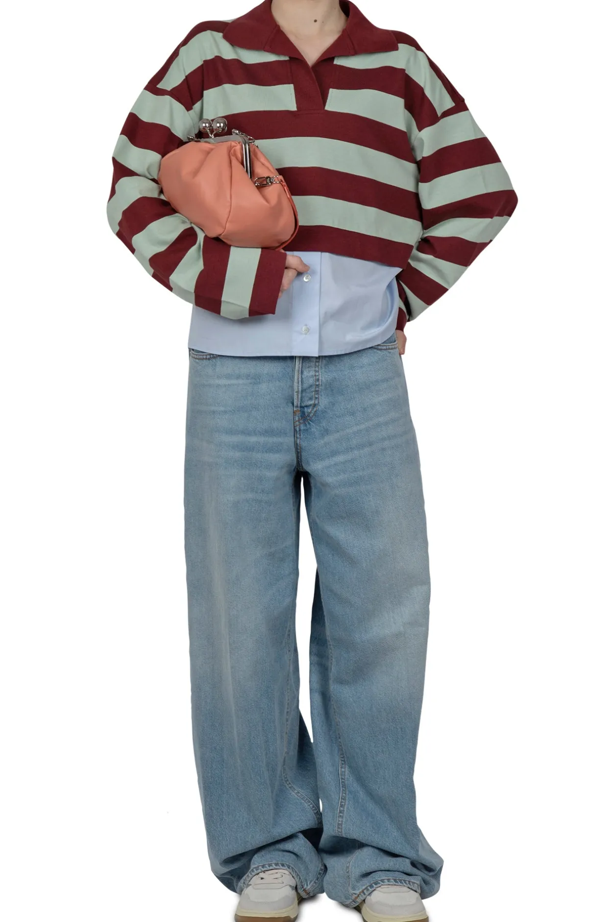 - Maglia - 450441 - Bordeaux/Verde acqua^Weekend MaxMara Discount