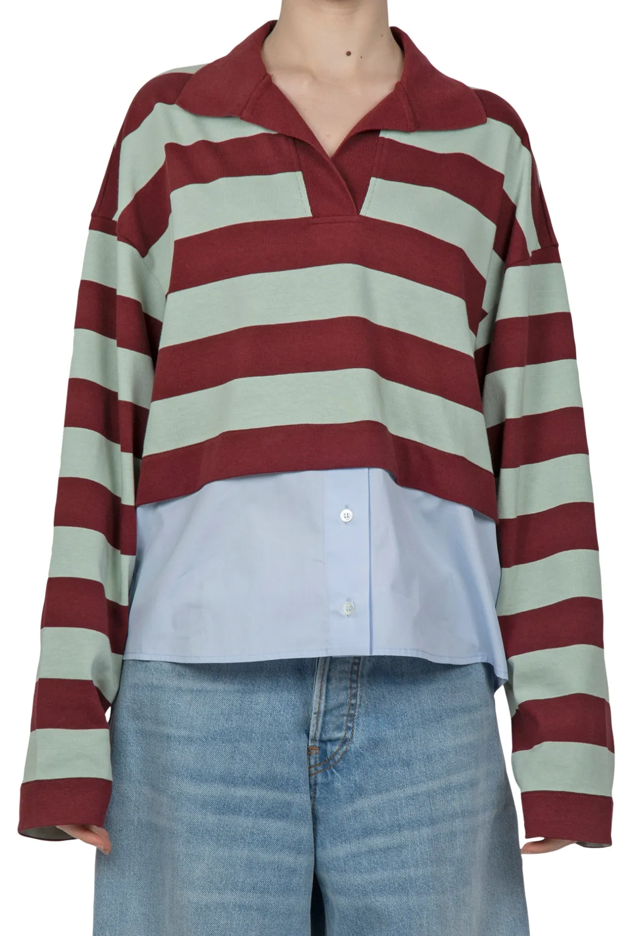 - Maglia - 450441 - Bordeaux/Verde acqua^Weekend MaxMara Discount