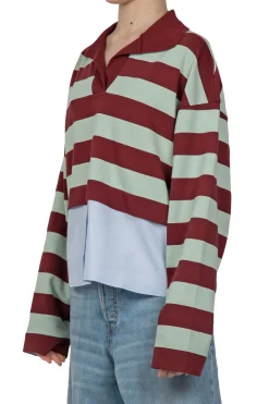 - Maglia - 450441 - Bordeaux/Verde acqua^Weekend MaxMara Discount