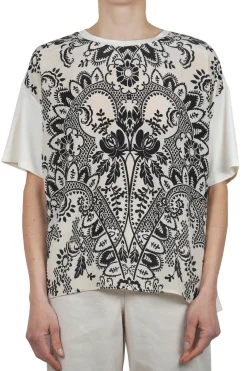 - T-shirt - 450457 - Panna/Nero^Weekend MaxMara Outlet