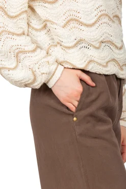 - Pantalone - 450735 - Cioccolato^White Sand Fashion